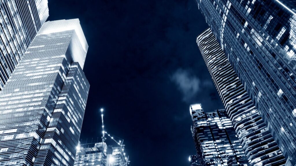 夜のビジネス街