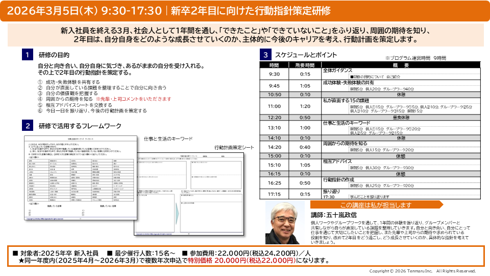 26年、2年目に向けたキャリアデザイン研修